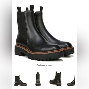 NEW Sam Edelman Womens Laguna Black Leather Waterproof Chelsea Boots Size 5 M